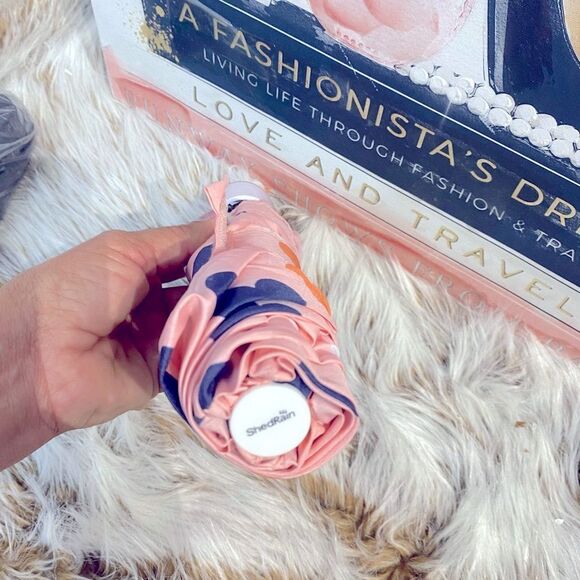 Shedrain Pink and Orange Patterned Umbrella - Picture 5 of 5